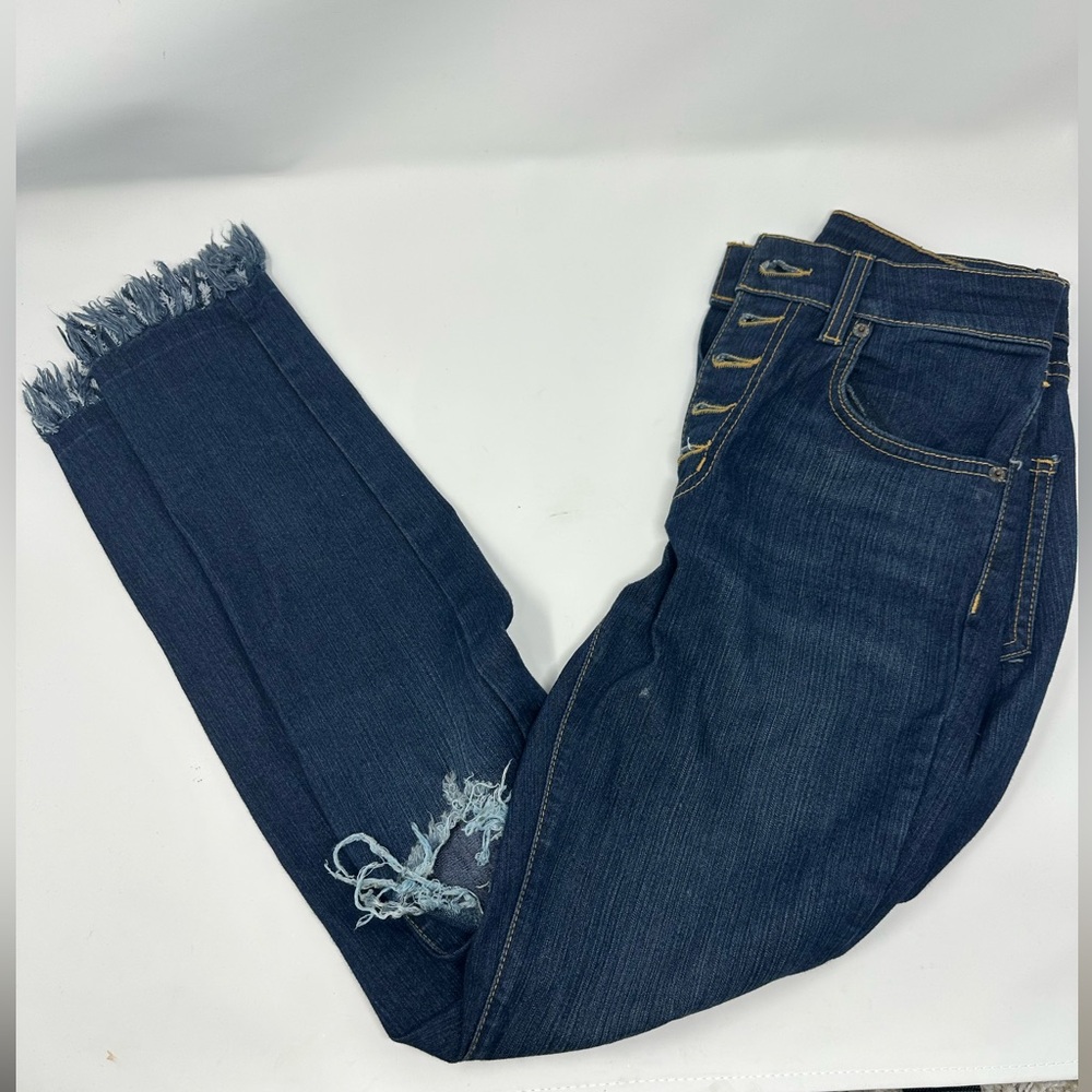 CARMAR Distressed button fly Jeans size 25